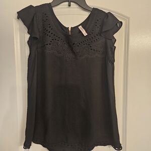 Black Lace Women's Top